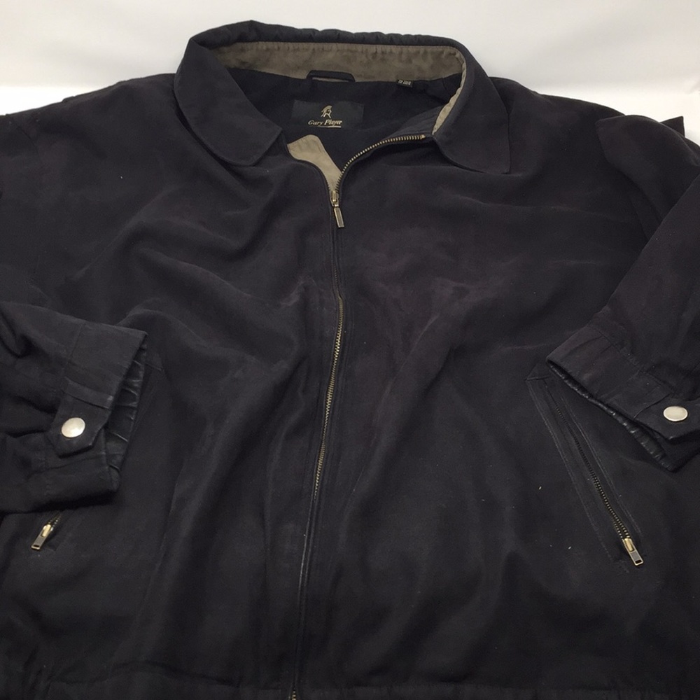 Men’s Black Jacket XXL 2X Black Gary Player Suede